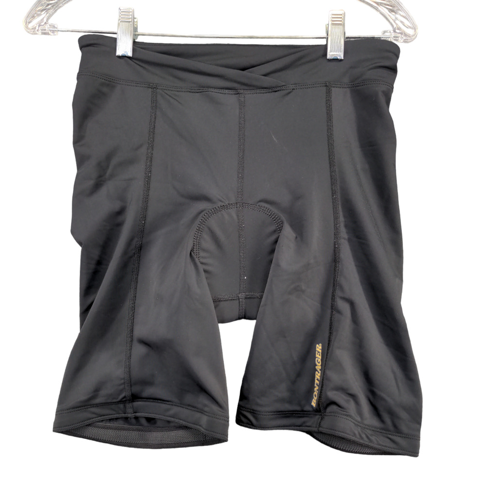 Bontrager Women's Biking Shorts Black Size M Graphic Logo Spell Out